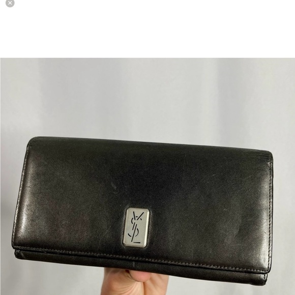 Stunning YSL long continental Bifold Leather Wallet - Picture 1 of 6